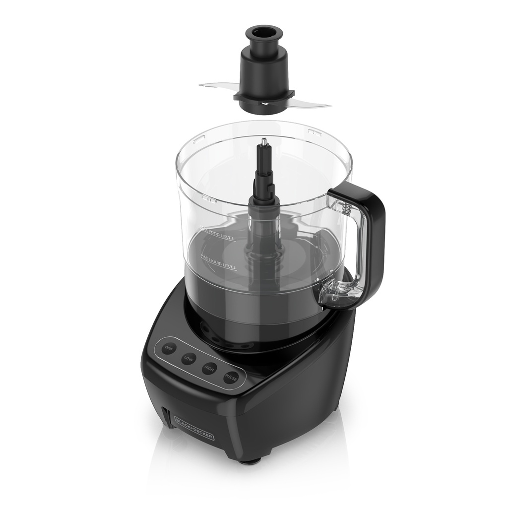 Black &amp; Decker 3-In-1 Easy Assembly 8-Cup Food Processor, Black