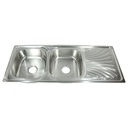 Royal Homes Kitchen Sink 47"X20"X5.5" - 304 Stainless Steel 