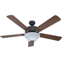 Hunter Revolutions 52" Classic Deluxe Ceiling Fan with Light, New Bronze