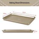 Glad Premium Cookie Sheet Large 17.5x11.8x1in, Gold