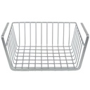 Home Basics Small Under Shelf Vinyl Coated Steel Basket, Silver