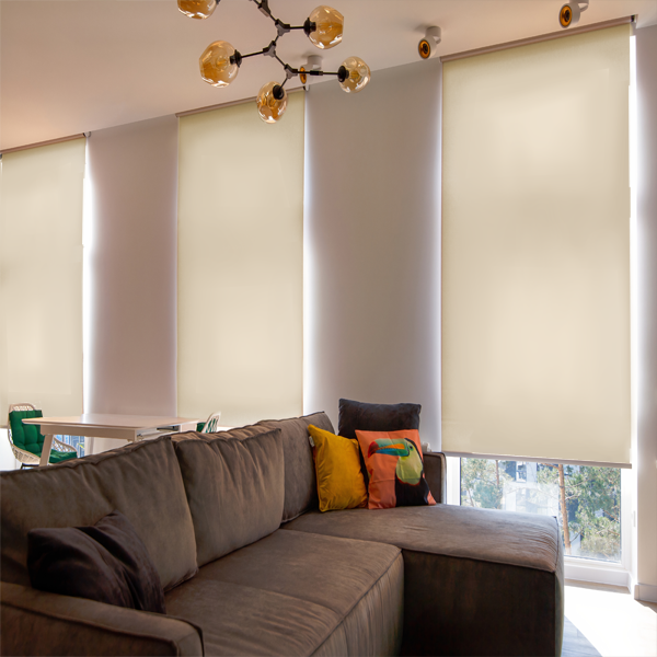Kenneth Cole Sun Screen Roller Blinds, Beige /78x90"