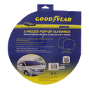 Goodyear 2pc Pop-Up Sunshade, Blue
