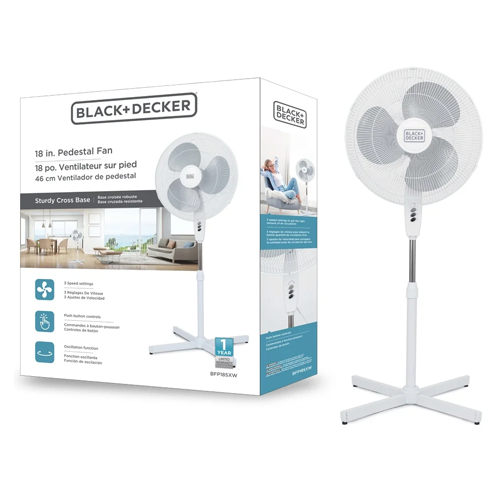 Black &amp; Decker Pedestal Fan 18 In.