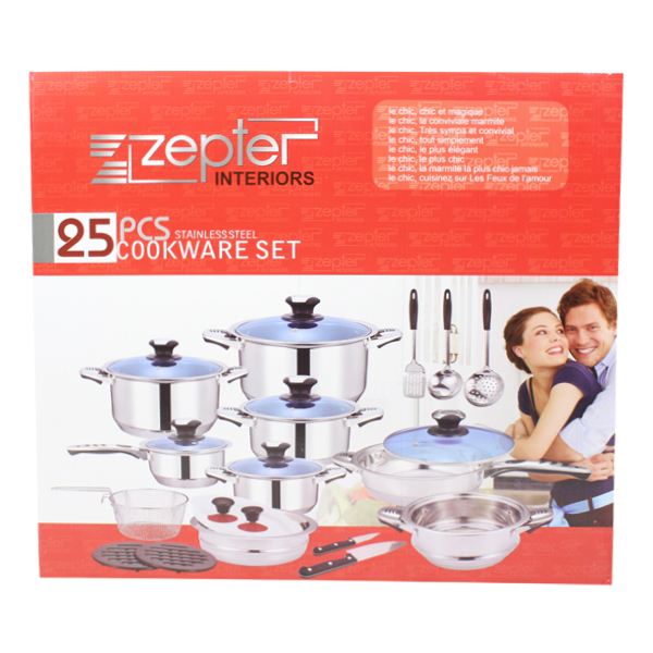 Royal Homes STAINLESS STEEL POT, 25PCS/SET