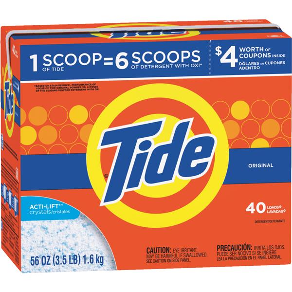 ^Tide 40 Load Powder Laundry Detergent 56 Oz.
