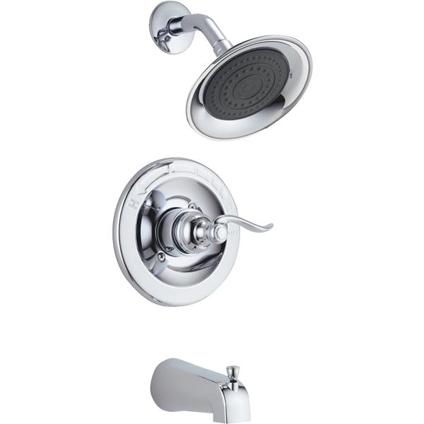 Delta Tub &amp; Shower Set Single-Handle Lever, Chrome