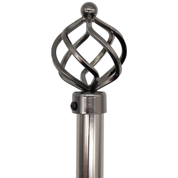 Royal Homes Curtain Rod 66-120 In. Blk Nickel