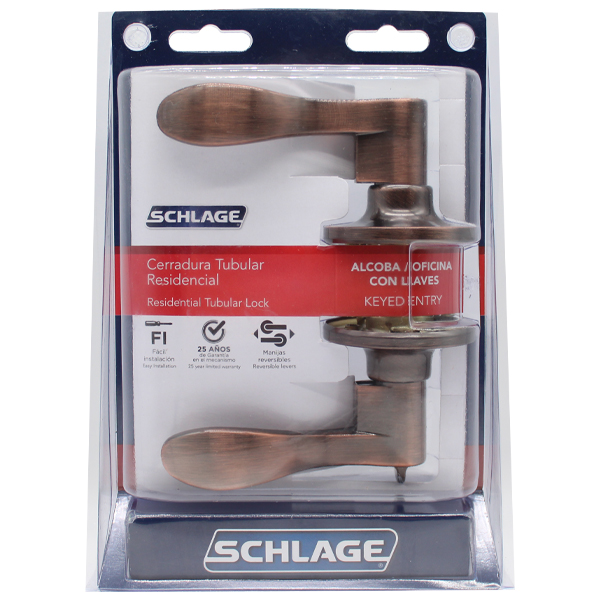 ****Schlage-Residential Tubular Lock Keyed Entry 7707007703257