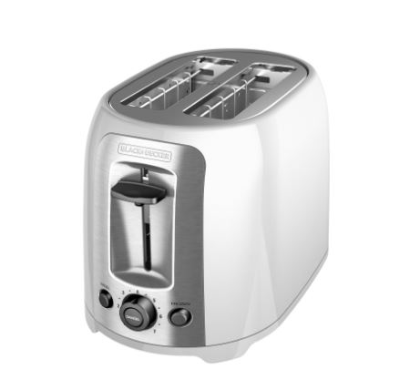 Black &amp; Decker 2-Slice Toaster, White