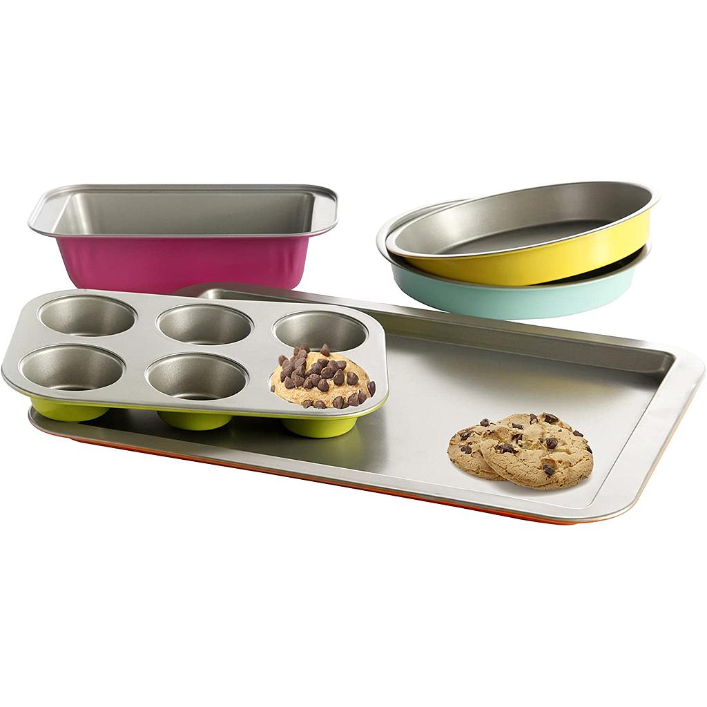 Gibson Home Lyneham 5pc Nonstick Bakeware Set, Assorted Colors
