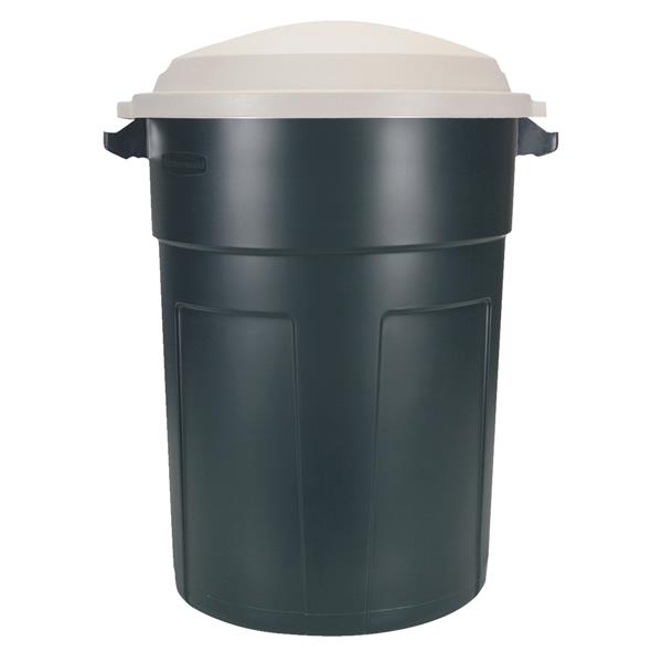Rubbermaid Roughneck Trash Can with Lid 32 Gal Green