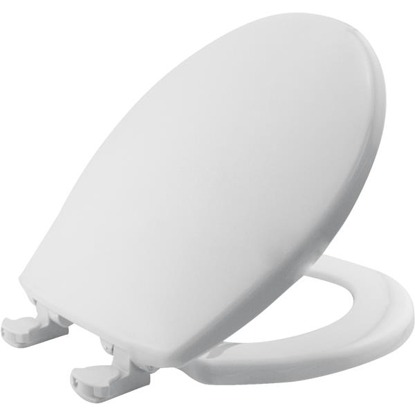 Mayfair Round Toilet Seat Closed-Front Slow Close Plastic, White