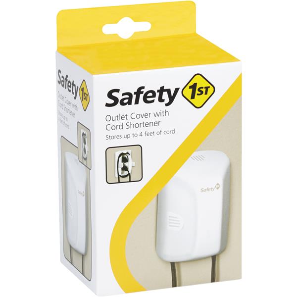 ****Safety 1st White Plastic Outlet Cover w/Cord Shortener