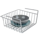 Home Basics Small Under-Shelf Basket, Vinyl-Coated Steel Silver