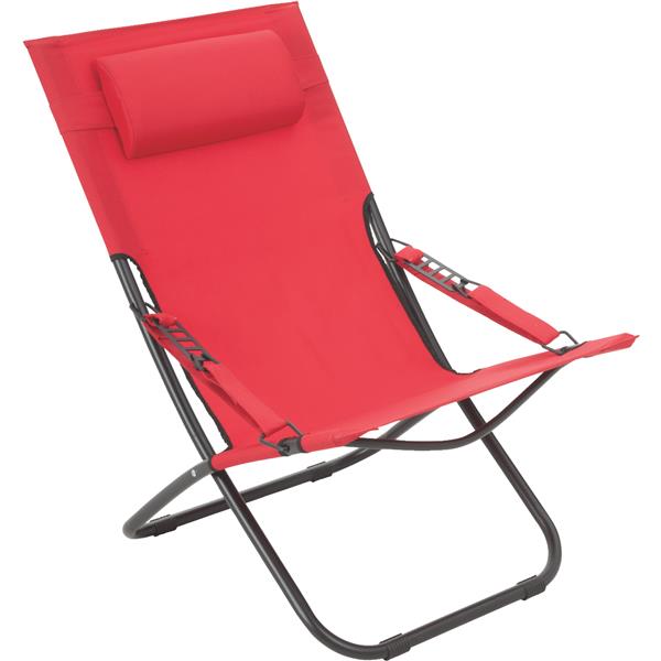 ****Outdoor Expressions Folding Hammock Chair with Headrest, Red