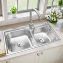 Royal Homes Topmount Double Bowl Kitchen Sink