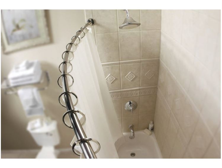 ****Moen Curved Adjustable Fixed Shower Rod 54 In. To 72 In., Brushed Nickel
