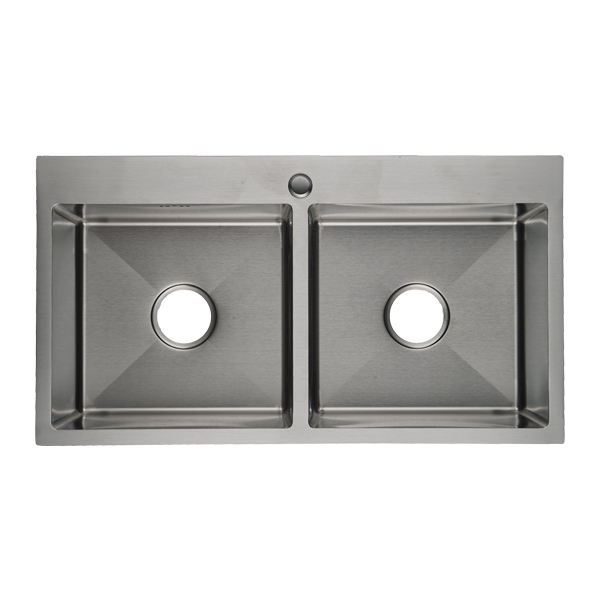 Royal Homes Top-mount Double Bowl Kitchen Sink 32.2 x 17.7 x 8.4 In.