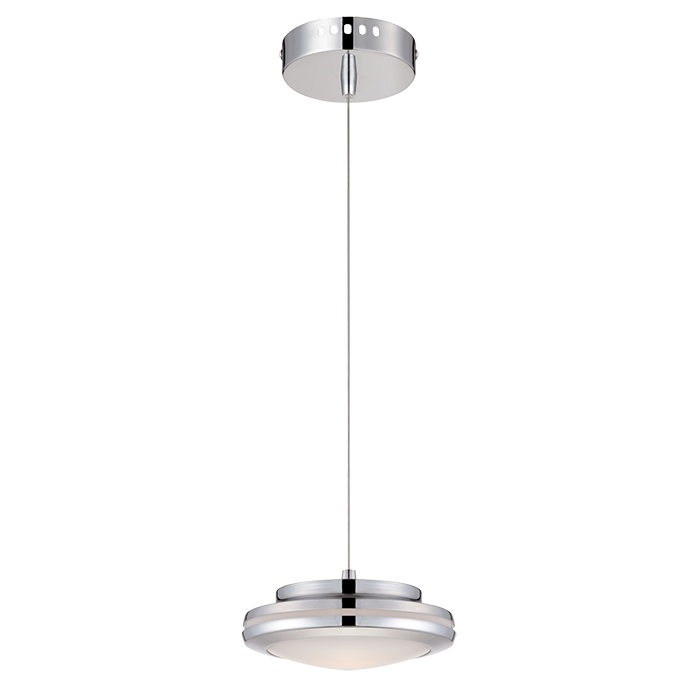 ****Westinghouse LED Pendant Lighting Fixture Chrome Finish With White Glass