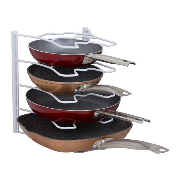 ****Home Basics Pan Organizer Rack White