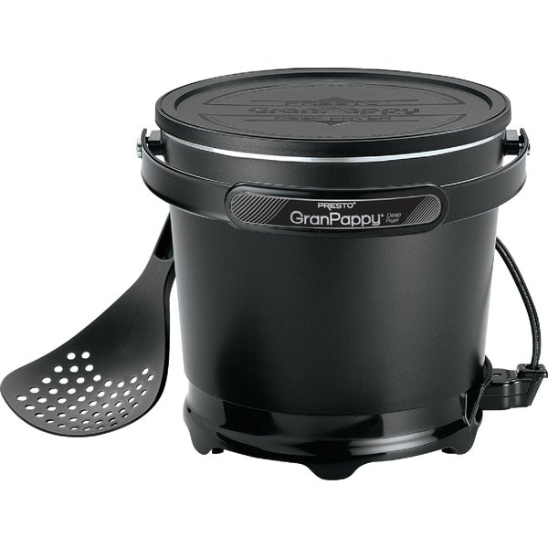 Presto GranPappy Aluminum Deep Fryer 4.5 Qt Black