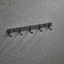 Royal Homes 5-Peg Towel Hook, Black