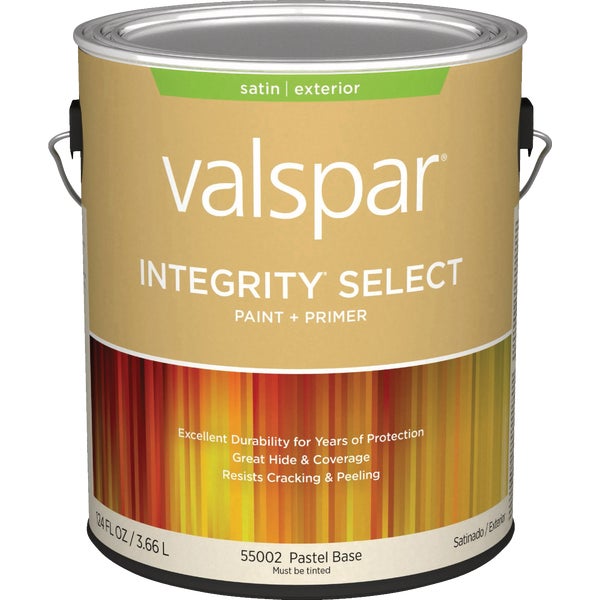 ****Valspar Integrity Select Satin Paint &amp; Primer Exterior Paint, Pastel Base, 1 Gal