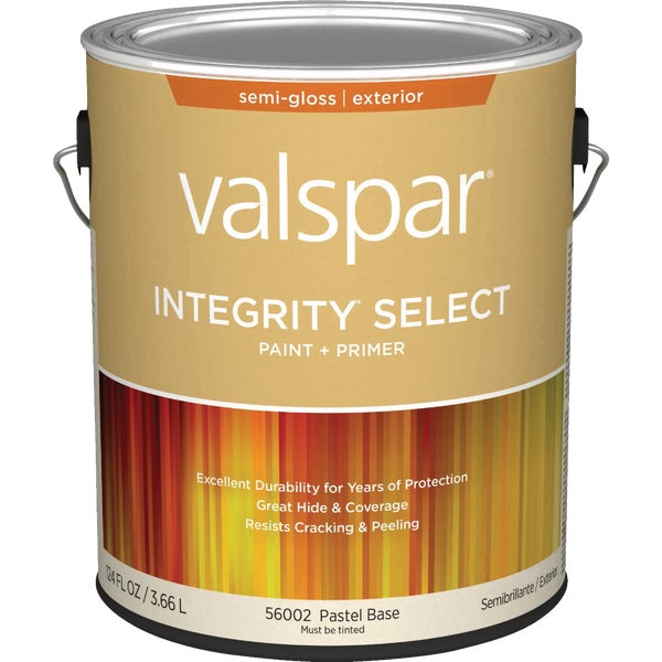 ****Valspar Integrity Select Semi-Gloss Paint &amp; Primer Exterior Paint, Pastel Base, 1 Gal
