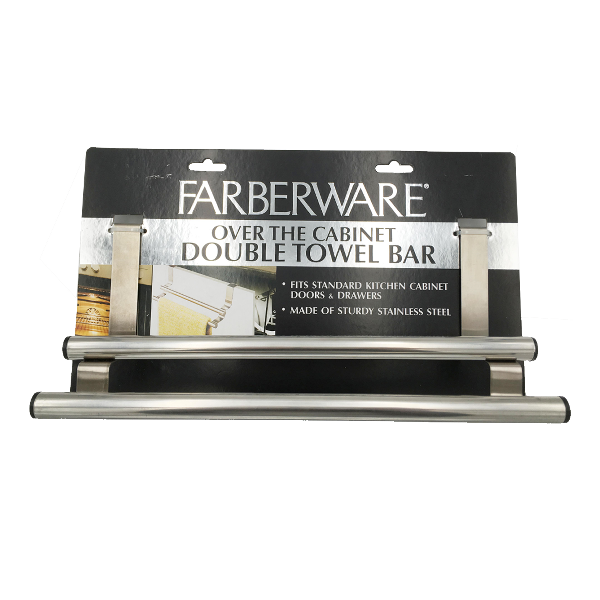 ****Farberware Over-Cabinet Double Towel Bar 11.8in