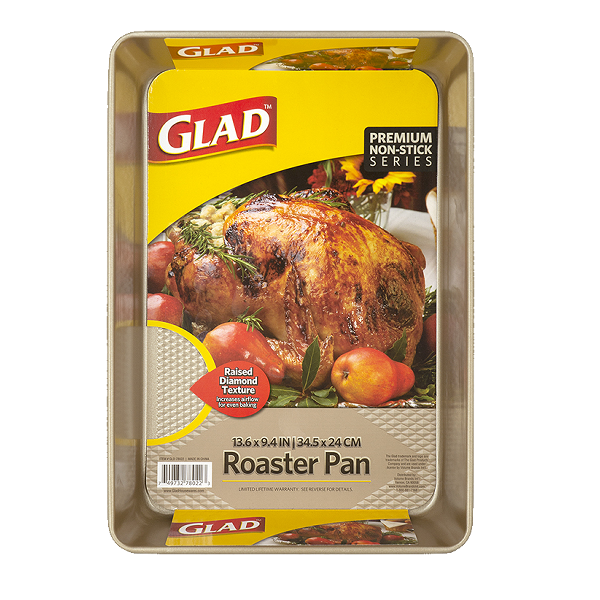 ****Glad Premium Roasting Pan 13.6 x 9.4 x 2.4 In., Gold