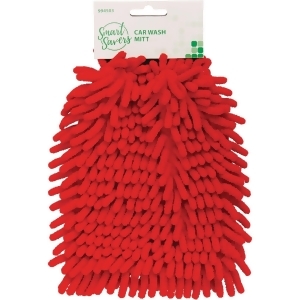 ****Smart Savers Wash Mitt Microfiber Chenille Coral