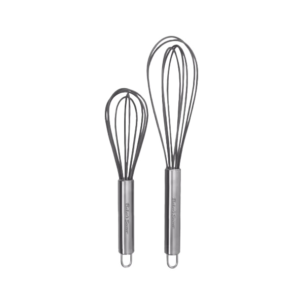 Baker's Secret 2pcs Silicone Whisk Set 8 In. &amp;10 In. (21cm/26cm)
