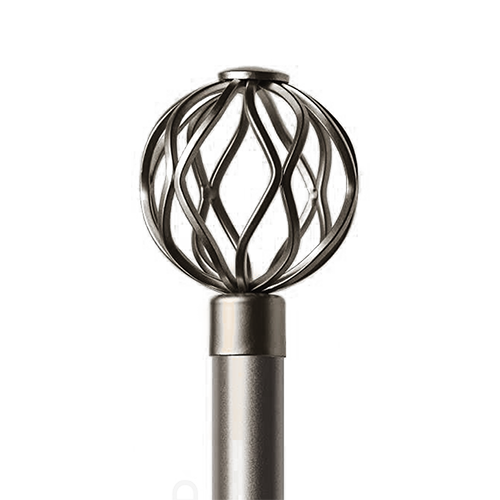 Classy Homes Curtain Rod 48-84 In., Blacksilk - Plated