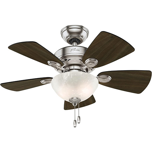 Hunter Watson 34 in. Indoor Brushed Nickel Ceiling Fan with Light Kit (C.F.M - 3113)