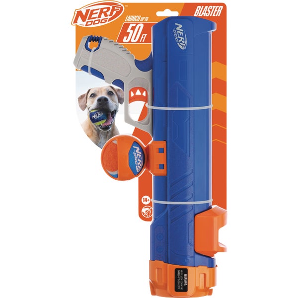 Nerf Dog Blaster Dog Toy with Ball Clip 16 In.