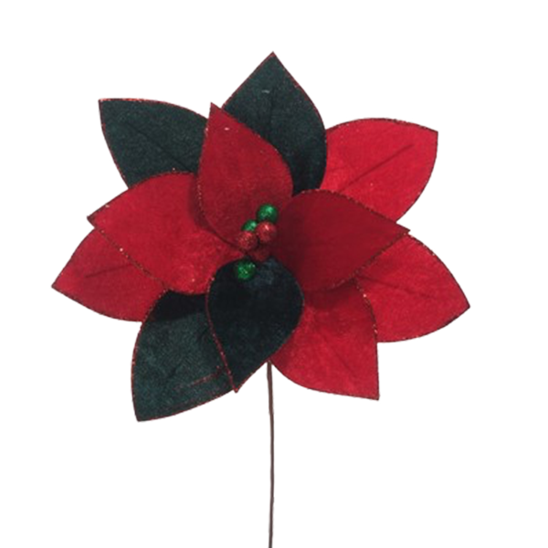 Miro Christmas Poinsettia 30cm, Red-Green