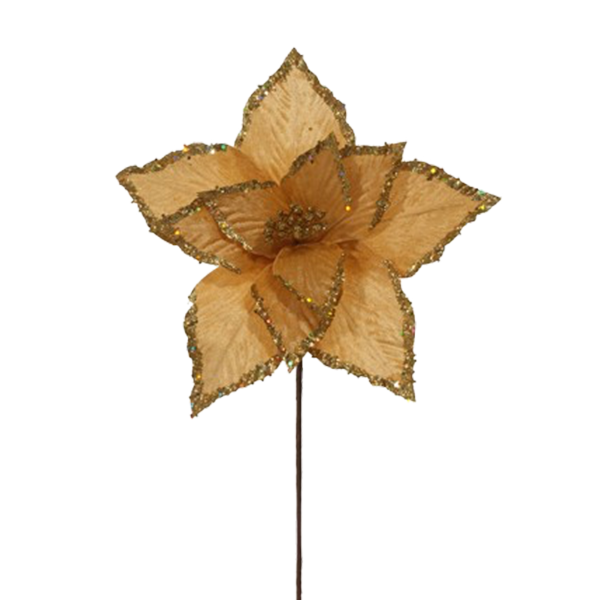 Miro Christmas Poinsettia 11P 35x40cm Gold