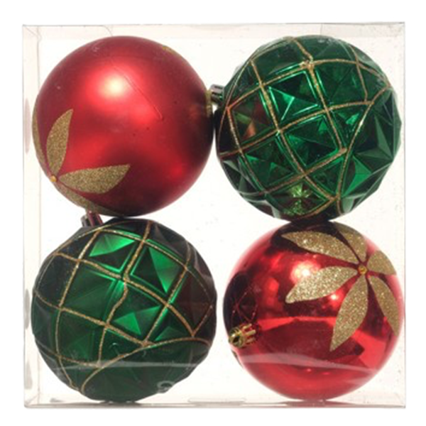 Miro Christmas Balls 10cm (4-pc Set)