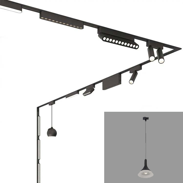 Roca Pendant Spot Light 7W for Mini Magnetic Track, Black