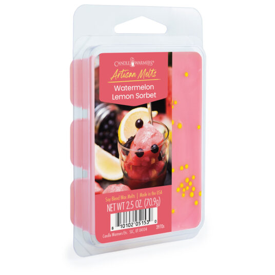 Candle Warmers Artisan Wax Melts, Watermelon Lemon Sorbet