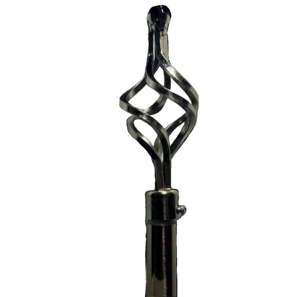 Classy Homes Curtain Rod 48-84 in Single Silver 16/19