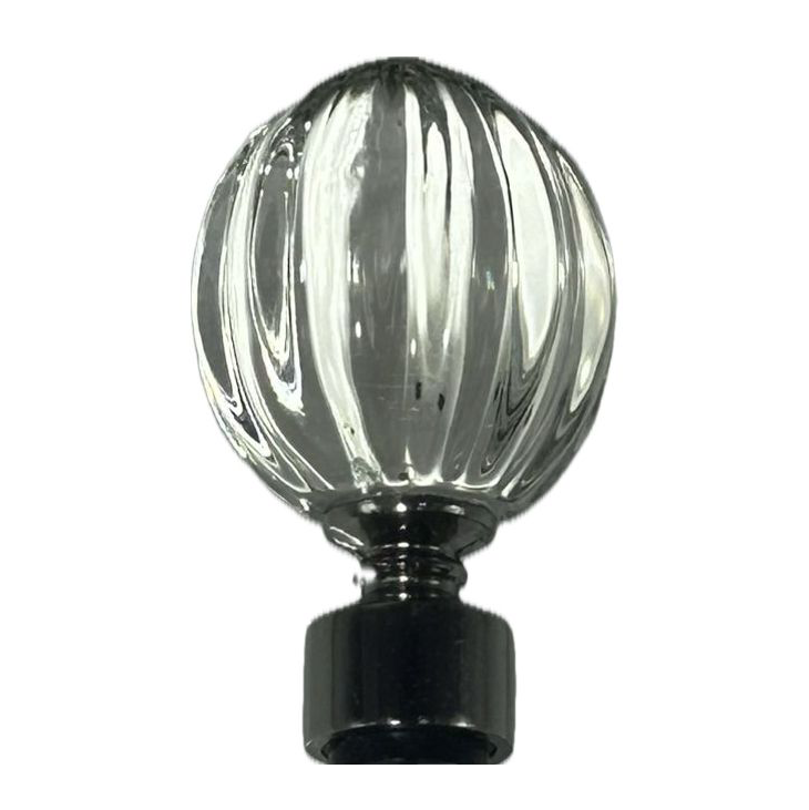 Classy Homes Curtain Rod 48-84 in Single Black Nickel 16/19