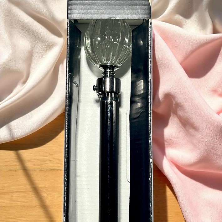 Classy Homes Curtain Rod 48-84 in Double Black Nickel 16/19