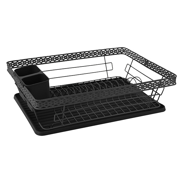 Home Basics Dish Rack, Black