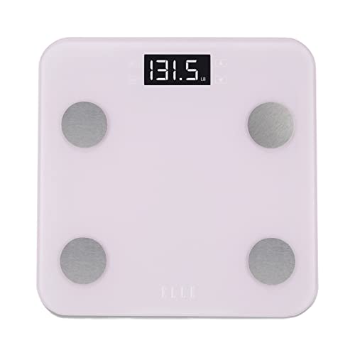 Elle Body Fat Analysis Digital Bathroom Scale, Glitter Purple