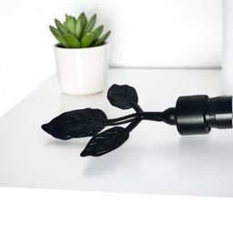 [HHHD-CTRD-01062 (RH075-84B-D) CHCR28640] Classy Homes Curtain Rod 48-84 in Double Black 16/19