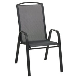 [830741 / TJF-T014] Outdoor Expressions Windsor Collection Steel Sling Stacking Chair, Black