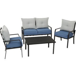 [879706 / TJF-S020] Outdoor Expressions Azure 4-Piece Chat Set, Gray