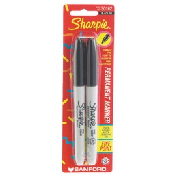 [30162-SH / 30162PP] Sharpie Black Fine Point Permanent Marker (2-Pack)